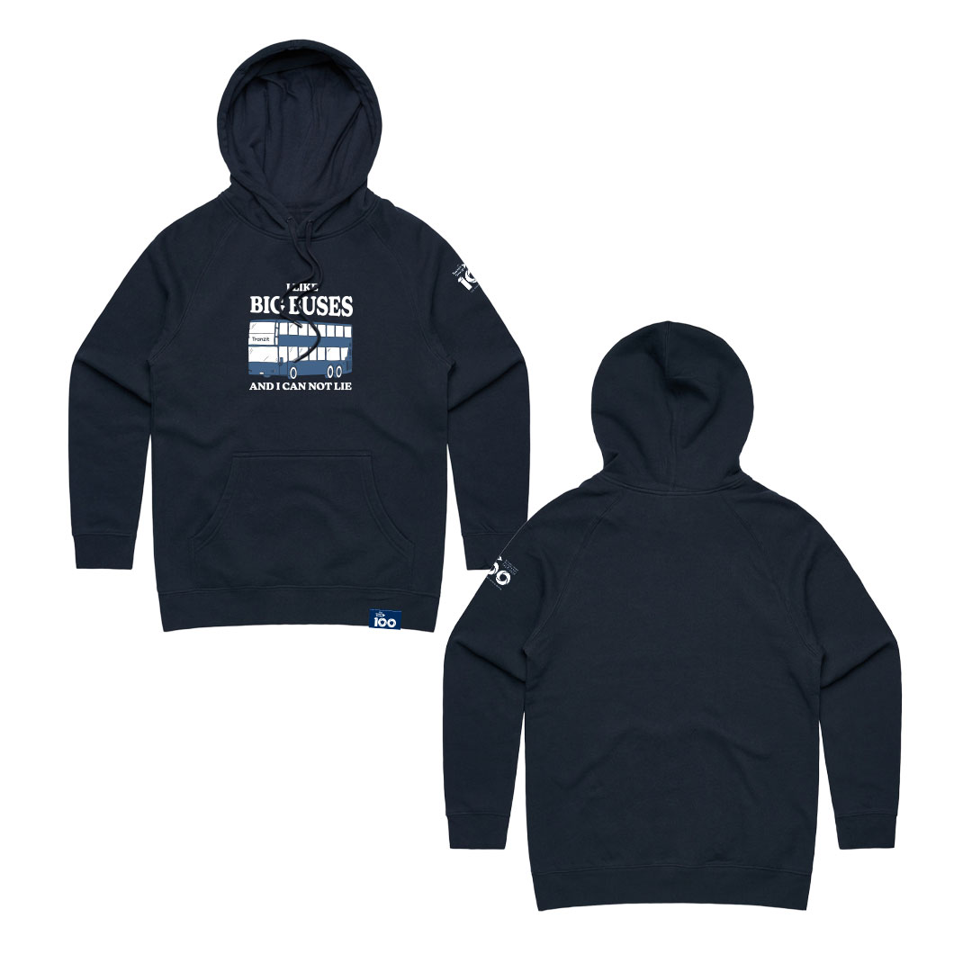 Ladies Hoodie - I like Big Buses (TRNZ53)